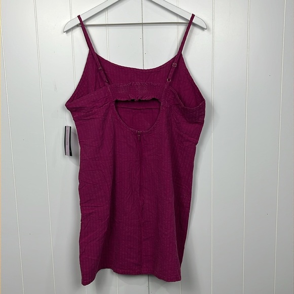 Wild Fable Womens Dress Plum Purple XXL Adj Straps Smocking Open Back Zip NWT - Picture 7 of 12